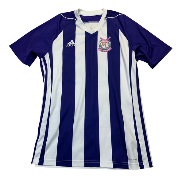 adidas Tops - Adidas Soccer Jersey Women S Purple White USA Valladolid FC Sporty Athleisure